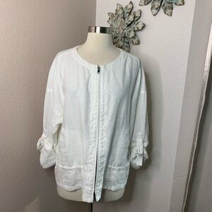 Eileen Fisher 100% Organic Linen Jacket Blazer